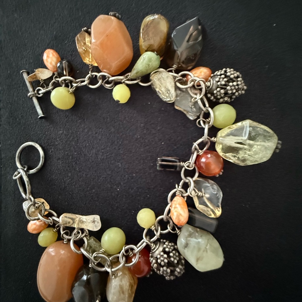 Multicolor Silpada Stone Charm Bracelet